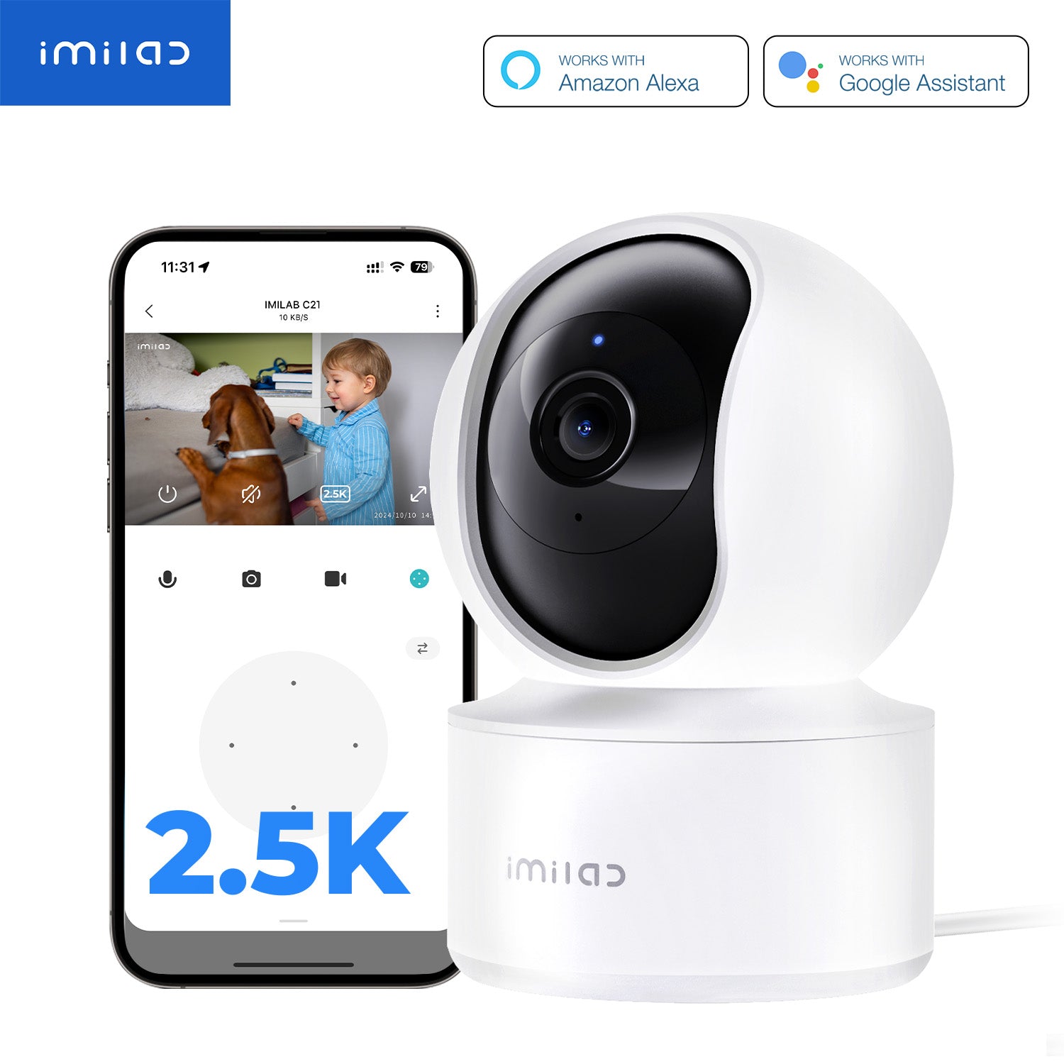 IMILAB C21 2.5K WiFi Plug-in Indoor Camera