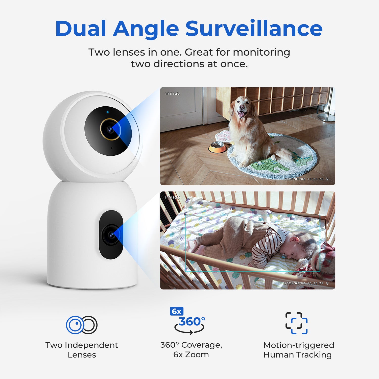 IMILAB C30 Dual 3K+3K WiFi Plug-in Indoor Camera