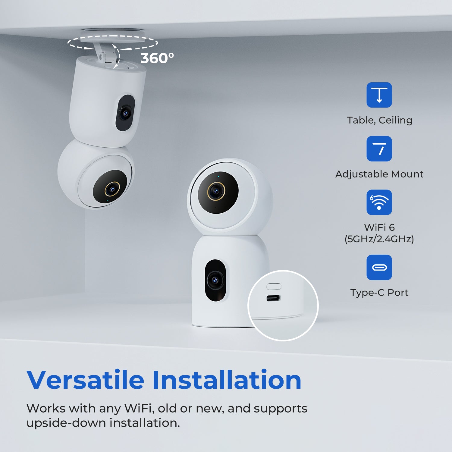 IMILAB C30 Dual 3K+3K WiFi Plug-in Indoor Camera